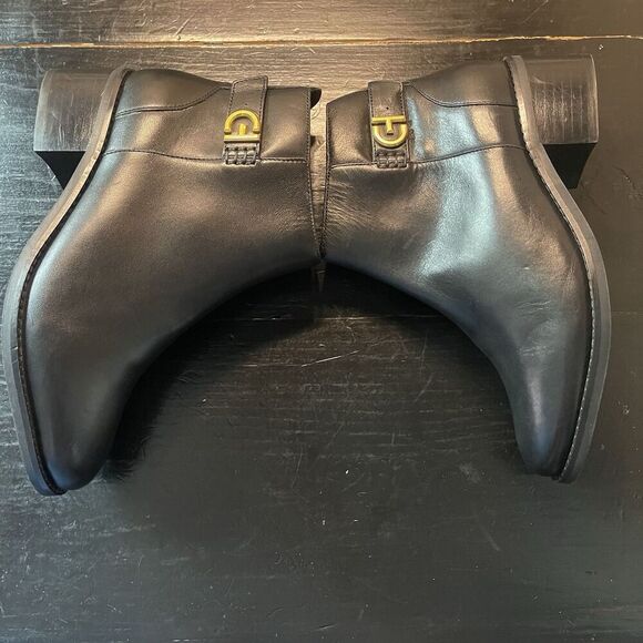 Cole Haan Holis Block Heel Leather Booties Size 6B Retail $140 - Picture 5 of 11